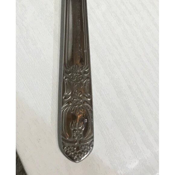 Vintage Silver-Plated Dinner Knives Set Of 6 With Ornate Floral Handles - Picture 7 of 10